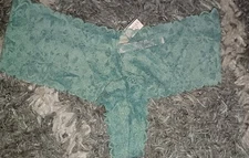 New VS wide lace high leg thong Panty Size Large Sagebrush 