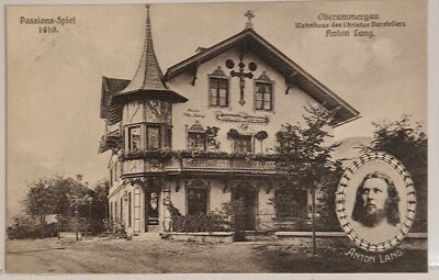 Alte Postkarte mit Anton Langs Haus um 1910