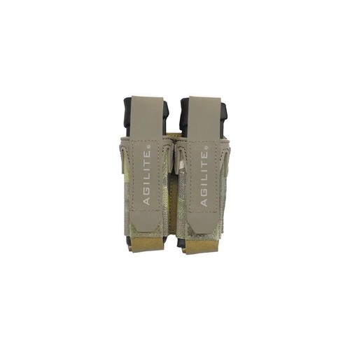 Pistola Pinza Agilite Doble Mag Bolsa - MOLLE, Se Adapta a Doble Pila 9mm - Multicam - Imagen 2 de 4