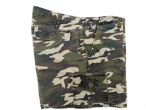 Personal Identity Girls Green Camo Cargo Flower On Leg Shorts Size 16 1/2 - Picture 11 of 12