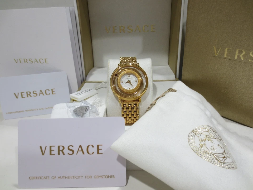 Reloj para mujer Versace VQV100015 Venus topacio rojo oro rosa IP acero inoxidable Foto 3 de 4