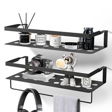 2X Floating Shelves Wall Mounted Iron Wall Storage Shelves Set For Home Office