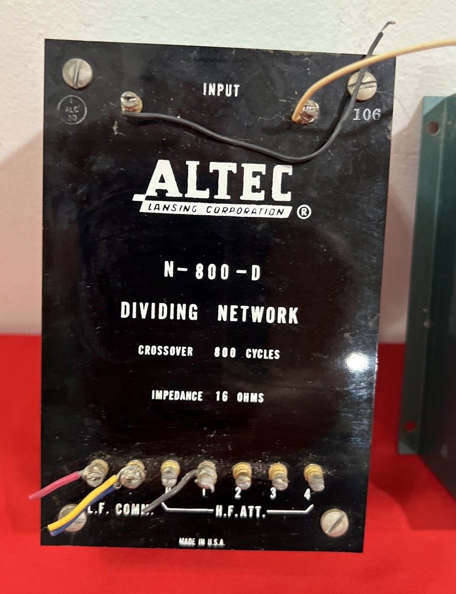 Altec N-800-D Dividing Networks Crossovers | eBay