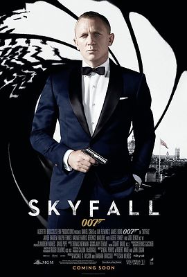 007 SKYFALL POSTER JAMES BOND IAN FLEMING DANIEL CRAIG RALPH