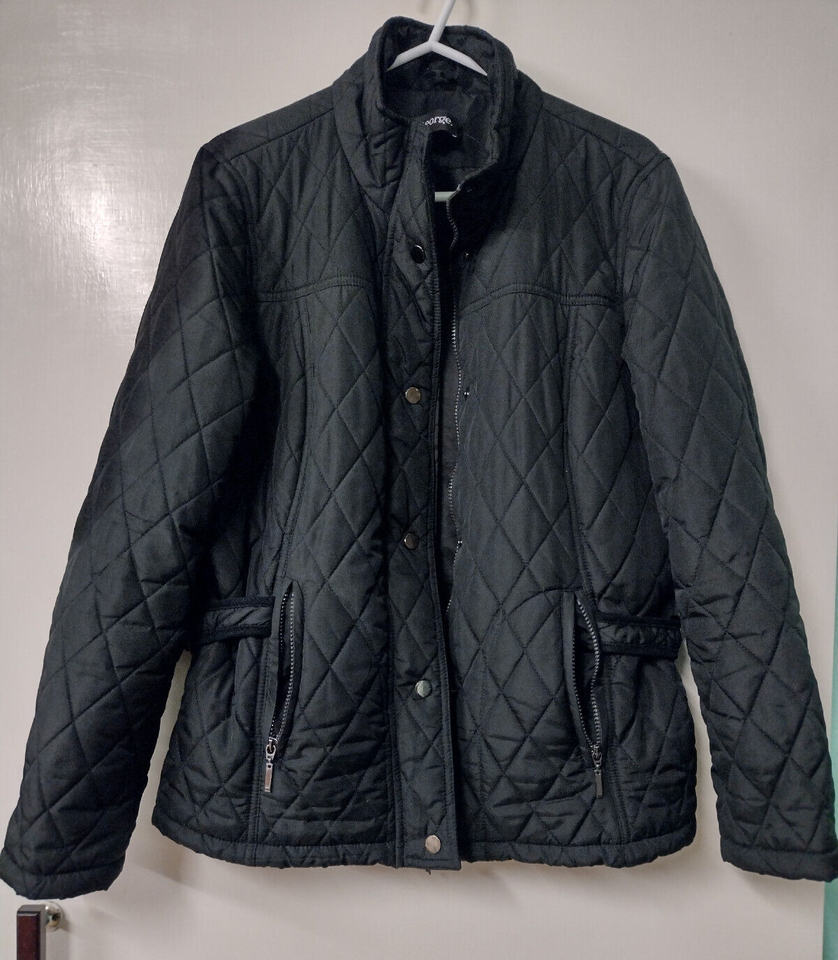 Ladies (ASDA) black Padded / Quilted Jacket / Coat UK Size 18