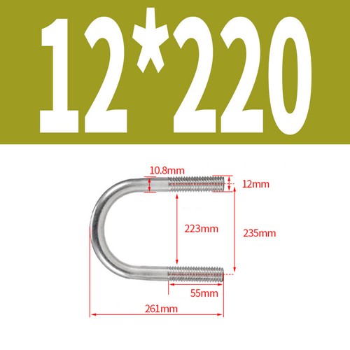 Staffa tonda in acciaio DIN 3570 forma A - acciaio inox V2A con filettatura - staffa a U staffa per tubi - Foto 51 di 53