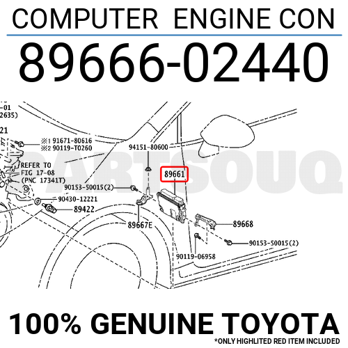8966602440 Genuine Toyota COMPUTER ENGINE CON 89666-02440 | eBay