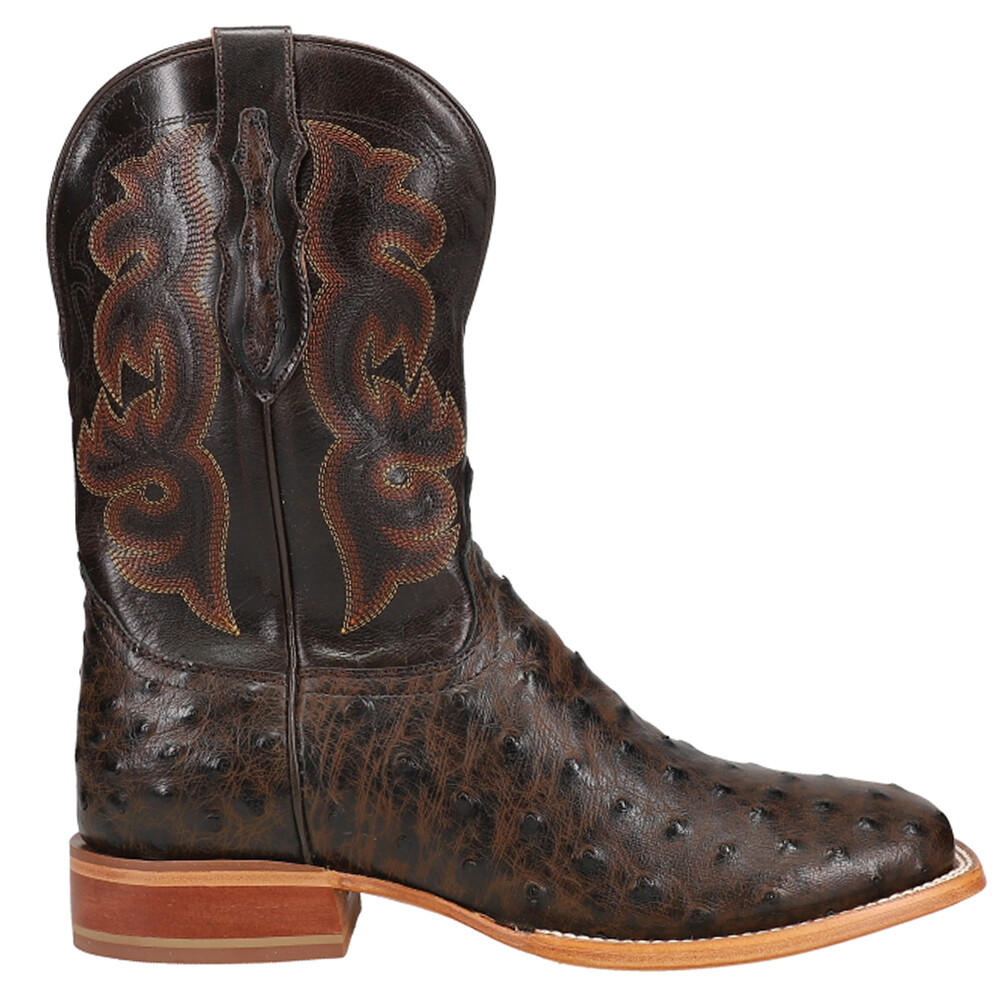 Tony Lama Moore Ostrich Square Toe Cowboy Mens Brown Casual Boots TL5354 96290₽