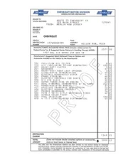 Bel Air 1955 1956 1957 Reproduction Dealer Manufacturer’s Retail Window Sticker