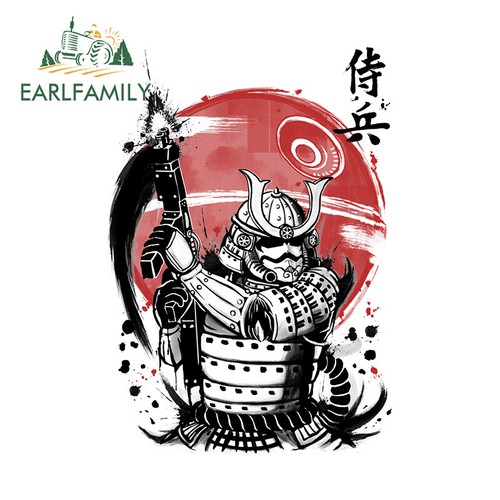 Zalati Japanischer Samurai-Aufkleber, Geisterzähne Krieger, Aufkleber, Mode, 3D-Metall, Japanischer Geist, Metall, Autoaufkleber, Karosseriekratzer, Für Auto, Motorrad, Logo-Dekoration, Schwarz
