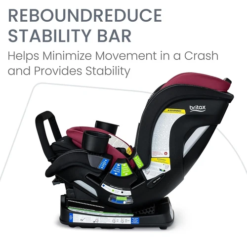 Britax Poplar S Narrow Convertible Car Seat - Ruby Onyx - Picture 7 of 10