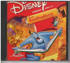 Disney Reading Quest With Aladdin CD-ROM Educational Game Windows/Mac 1998