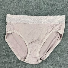 Midnight Carole Hochman Women's Briefs Size L Mauve Pink Lace Trim Panties New