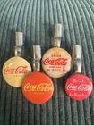 Lot Of 4 Vintage Drink Coca Cola in Bottles Advertising Coke Pencil Clip Topper