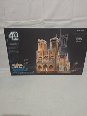 4D Build Architect Series: Notre-Dame 317 pc Puzzle Model Kit with LED Lights