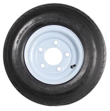 eCustomrim Trailer Tire Rim 4.80-8 480-8 4.80 X 8 8" LRC Tire 5 Lug Wheel White