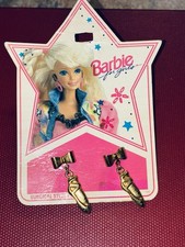 RARE VINTAGE 1991 Mattel Barbie For Girls Ballet Slipper Earrings New Carded