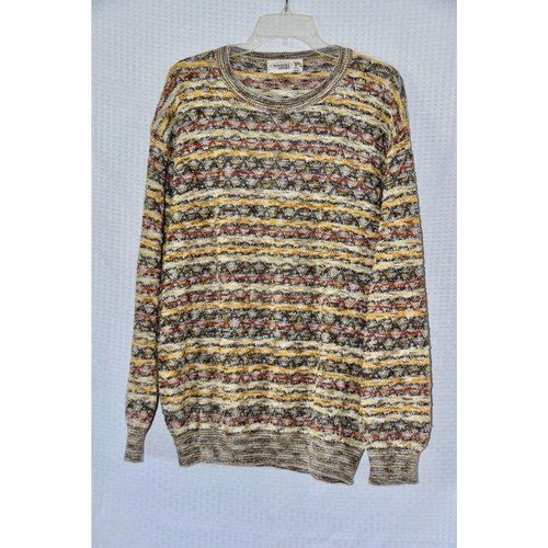 MISSONI Vintage Designer Men's Cotton Blend Cable-knit Sweater Size 58/3XL