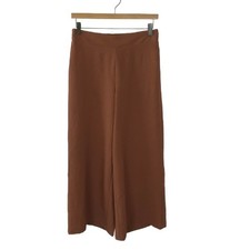 NWT Adrianna Papell Womens Size XS Textured Crepe Pull On Wide Leg Crop Pant NEW