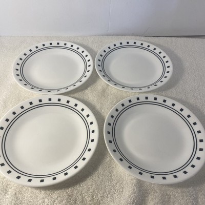 4 Corelle Vitrelle CITY BLOCK Bread Salad Dessert Plates 6-3/4''