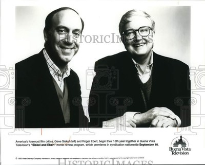 1995 Press Photo Gene Siskel and Roger Ebert of Television's 