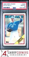 1988 TOPPS TRADED #128T DAVID WELLS RC BLUE JAYS PSA 10