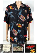 Vintage Tori Richard Shirt Adult XL Boogies Diner Car Shows Corvette Hot Rod