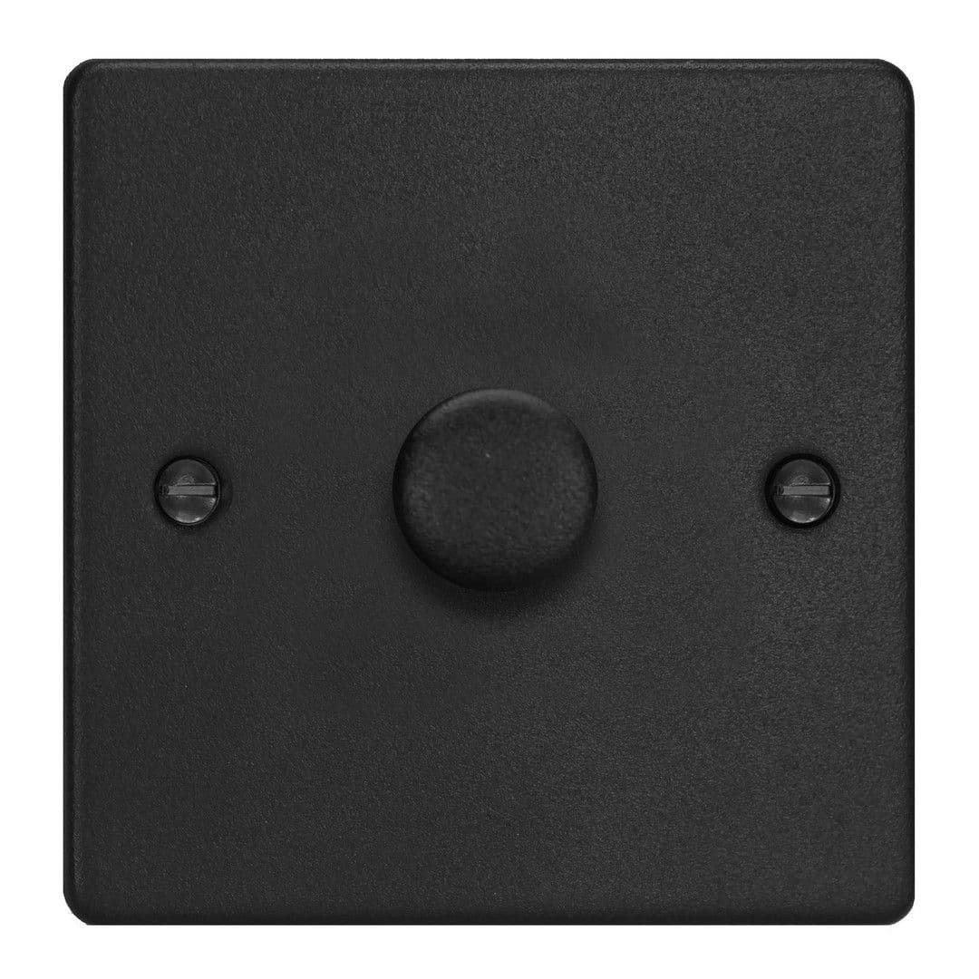 Varilight HDE3.MB Matt Black 1 Gang 2W V-Dim Push On/Off Halogen Dimmer 60-400W