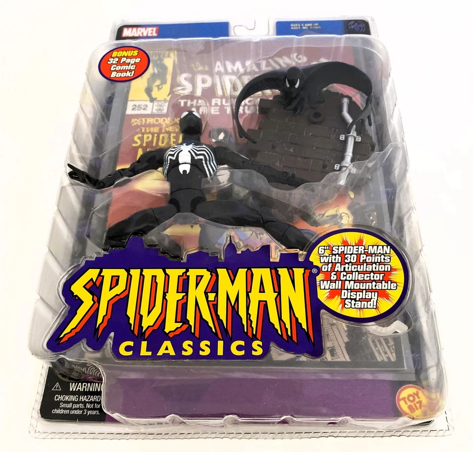 Amazing Spider-Man Black Costume Figure SPIDER-MAN Classics Marvel Toy Biz 2001 - Image 4 of 4