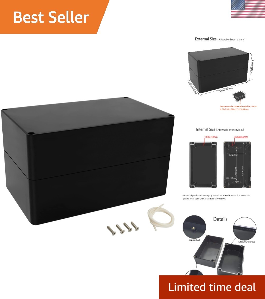 High-Quality Waterproof Junction Box - Compact 7.7x4.6" for Electronic Projects