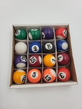 1in 16Piece Mini Billiard Pool Balls Resin Table Ball Set Children Kids Toy Gift