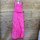 Vintage Barbie Superstar 9720 Pink Satin Maxi Dress Gown