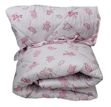 Trapunta Piumone invernale con bordo protettivo lettino culla Biancaluna 350gr