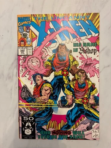 Uncanny X-Men #282 1991 VF 8.0 Bishop First Cover Cameo Direct Gemini