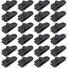 24 Pcs Tarp Clips, Heavy Duty Lock Grip, Reusable Tarp Clamps for Secures Outdoo