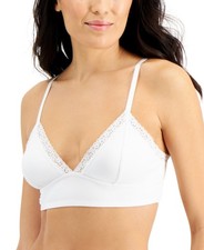 Jenni on Repeat Wide Lace Bralette, Bright White, X-LARGE