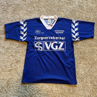 Vintage 90s 00s Erima Soccer Jersey Blue White Men s Medium