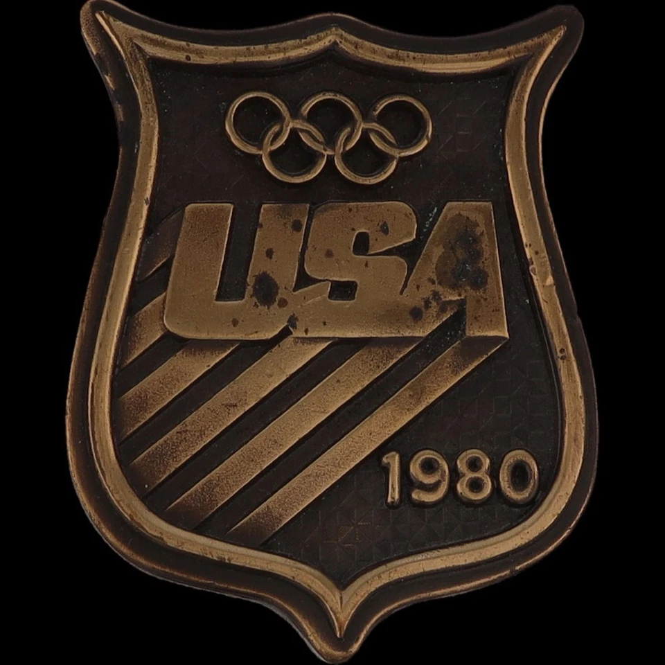 1980年夏季奥运会莫斯科美国抵制苏联运动会老式皮带扣 — 第 3/4 张图片