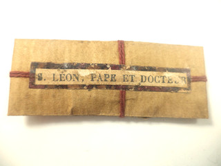 ANTIQUE RELIQUARY RELIQUE RELIC SAINT LEO POPE / S LEON PAPE