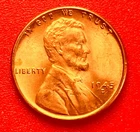 1945-D Lincoln Wheat Cent Penny GEM RED BU From an Original Bank Roll