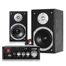 Fenton SHFB55B HiFi Bookshelf Speakers with Bluetooth & 5" Amplifier Home Audio