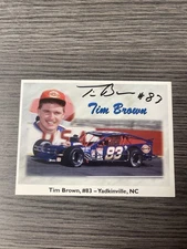 1996 Tim Brown #83 Yadkinville NC S.M.A.R.T. Auto’d Racing Card 3.75” X 5.25”