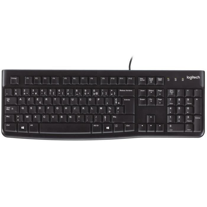 Logitech K120 clavier filaire anti éclaboussures pour simplifier la saisie