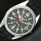 JAPAN VINTAGE REFURBISHED SEIKO 5 AUTOMATIC MENS BLACK DIAL WATCH a443997-1