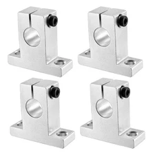 4Pcs SK12 Clamping Rod Support 12mm Dia Shaft Linear Motion Rail Aluminum