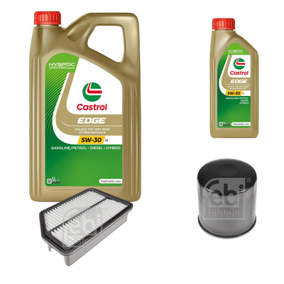 FEBI Inspektionspaket 6L Castrol EDGE Titanium FST 5W-30 LL für Hyundai i40 CW