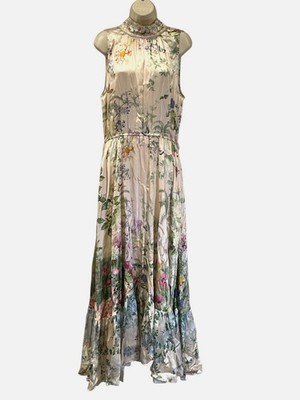 camilla silk maxi dress Camilla Printed Silk Ruffle-Hem Maxi Dress