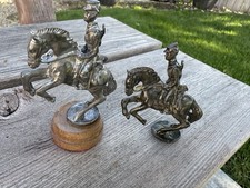 Civil War Pewter Chess Piece Union Soldier On Jumping Horse