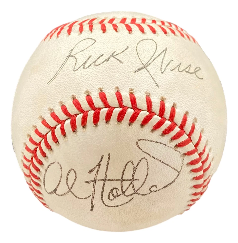 Richie Ashburn Rick Wise Al Holland Firmado Oficial NL Béisbol BAS AC22621 Foto 2 de 4