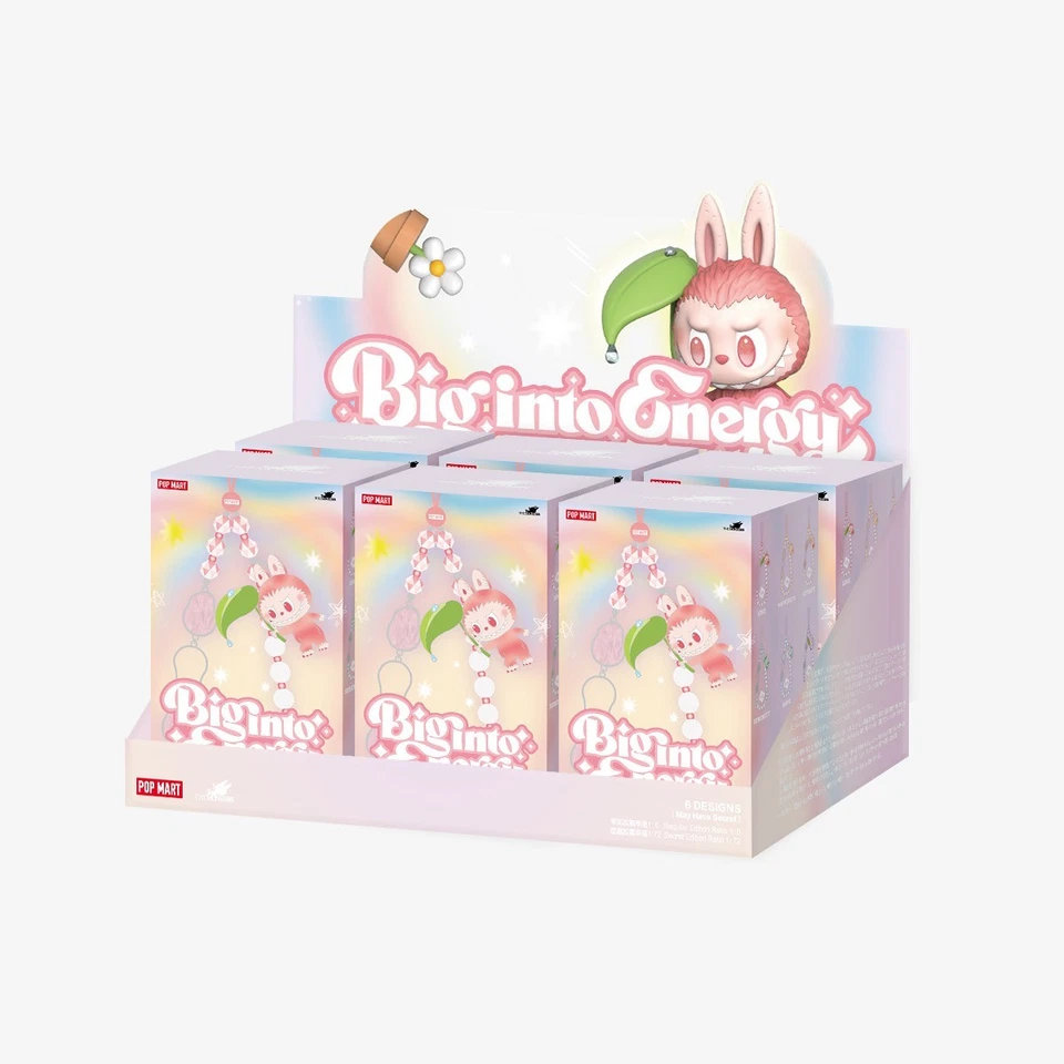 AUTHENTIC POP MART Labubu The Monsters Big Into Energy Phone Charm Blind Box Set - Image 2 of 4